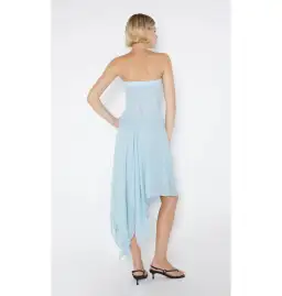Bec & Bridge Elzette Strapless Midi Dress in Dolphin Blue Size AU 8 for rent on The Volte - image 3