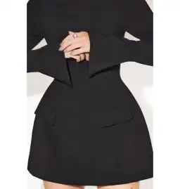 Odd Muse The Ultimate Muse Split Sleeve Mini Dress Black Size AU 10 for rent on The Volte - image 2