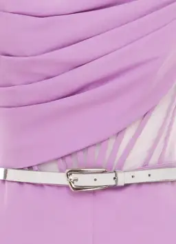 Leo Lin Carmen Draped Jumpsuit Lilac Size AU 10 for rent on The Volte - image 2