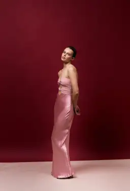 Bec & Bridge Halle Strapless Dress in Dusty Pink Size 6 for rent on The Volte - image 1