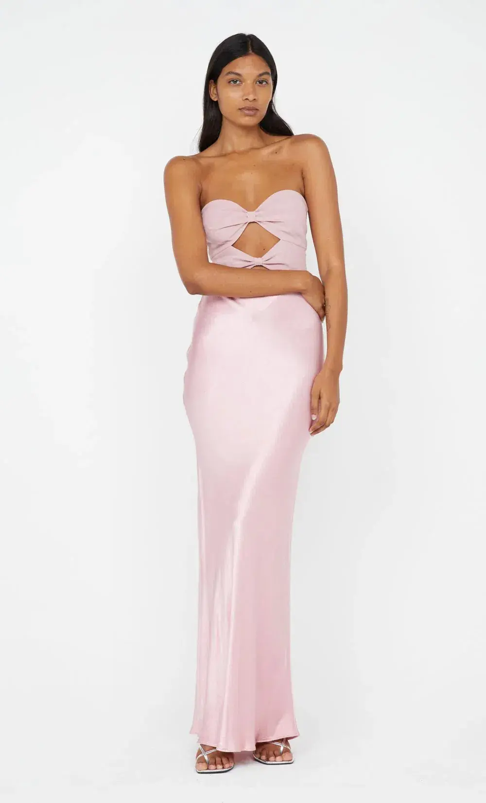Bec & Bridge Halle Strapless Dress in Dusty Pink Size 6 for rent on The Volte - main image