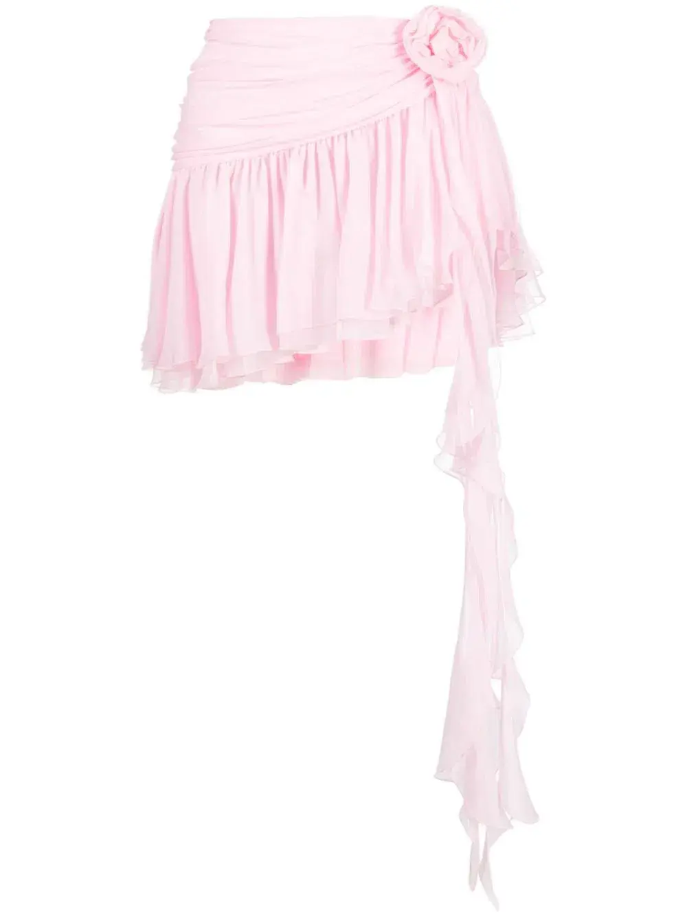 Blumarine 3D Rose Mini Skirt Pink Size 10 - Image 4