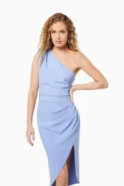 Elliatt One Shoulder Anita Midi Dress Cornflower Blue Size XS / AU 6 for rent on The Volte - image 4