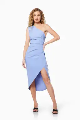 Elliatt One Shoulder Anita Midi Dress Cornflower Blue Size XS / AU 6 for rent on The Volte - image 2