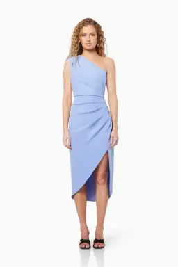 Elliatt One Shoulder Anita Midi Dress Cornflower Blue Size XS / AU 6 for rent on The Volte - image 1