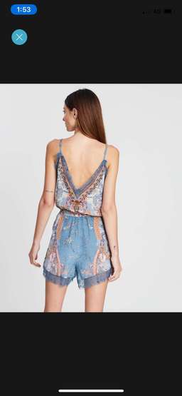 Camilla Helen Alamaras Blue Playsuit Size 8
