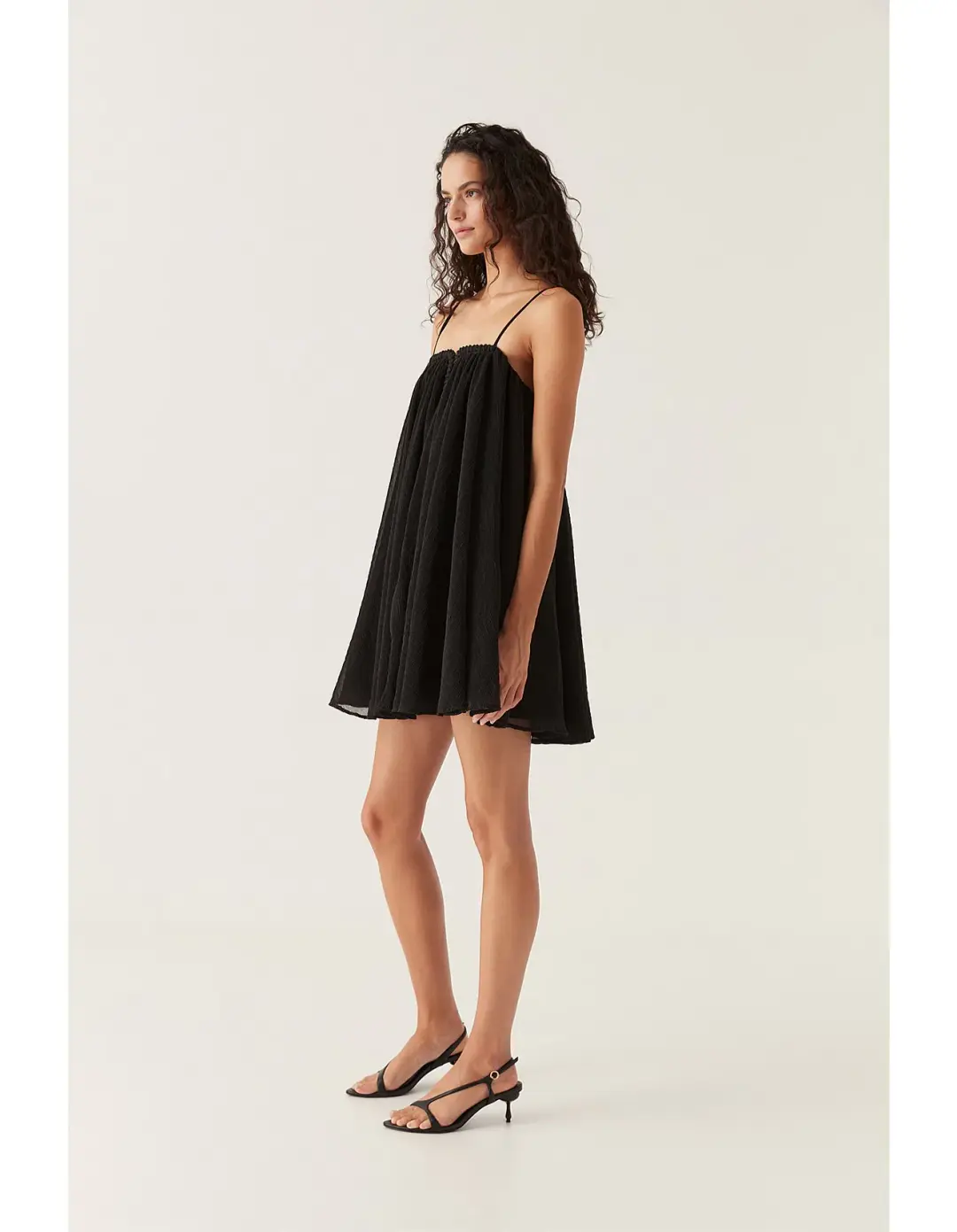 Aje Filigree Sweetheart Mini Dress Black Size 8 for rent on The Volte - main image