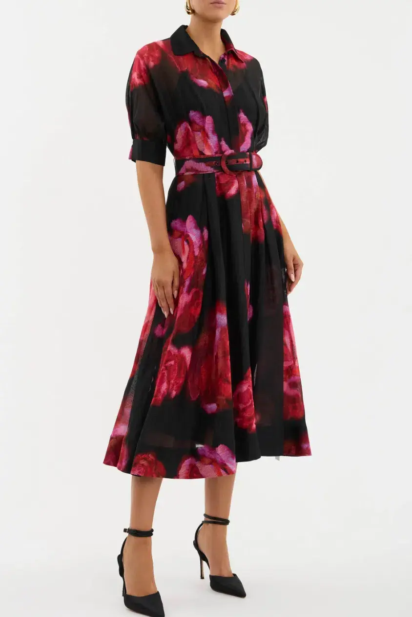 Rebecca Vallance Rosina Midi Dress Floral Size 18 for rent on The Volte - main image