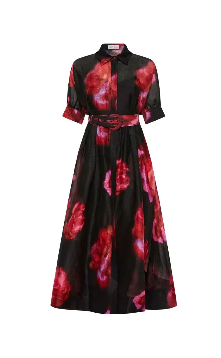 Rebecca Vallance Rosina Midi Dress Floral Size 18 for rent on The Volte - main image