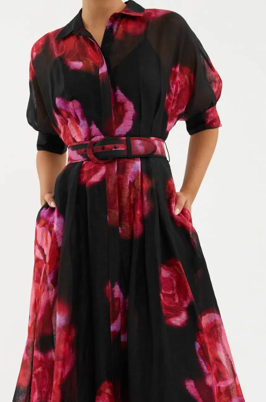 Rebecca Vallance Rosina Midi Dress Floral Size 18 for rent on The Volte - main image
