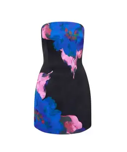 Rebecca Vallance Acid Bloom Strapless Mini Dress Floral Size 8 for rent on The Volte - image 8
