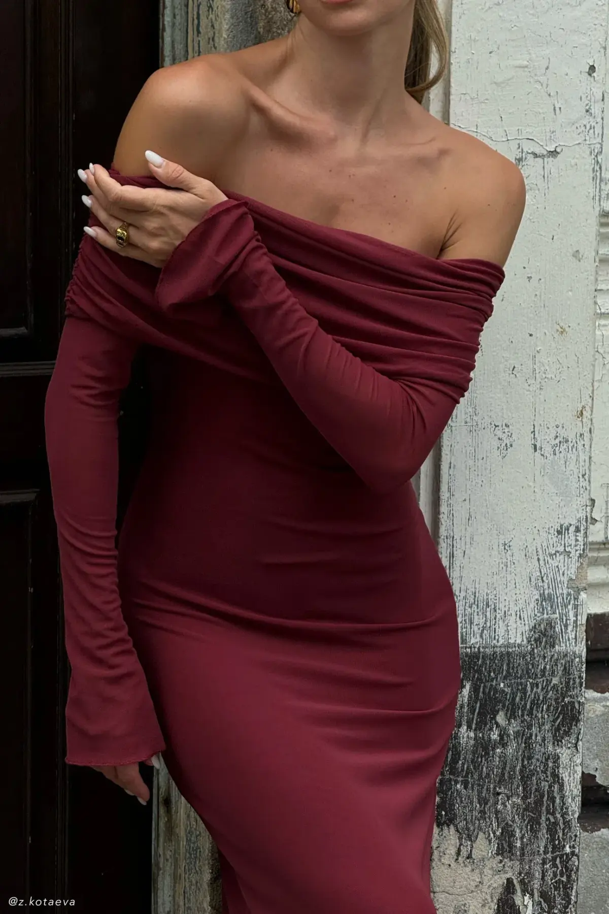 Meshki Josie Maxi Dress Wine Size XS/Au - Image 2