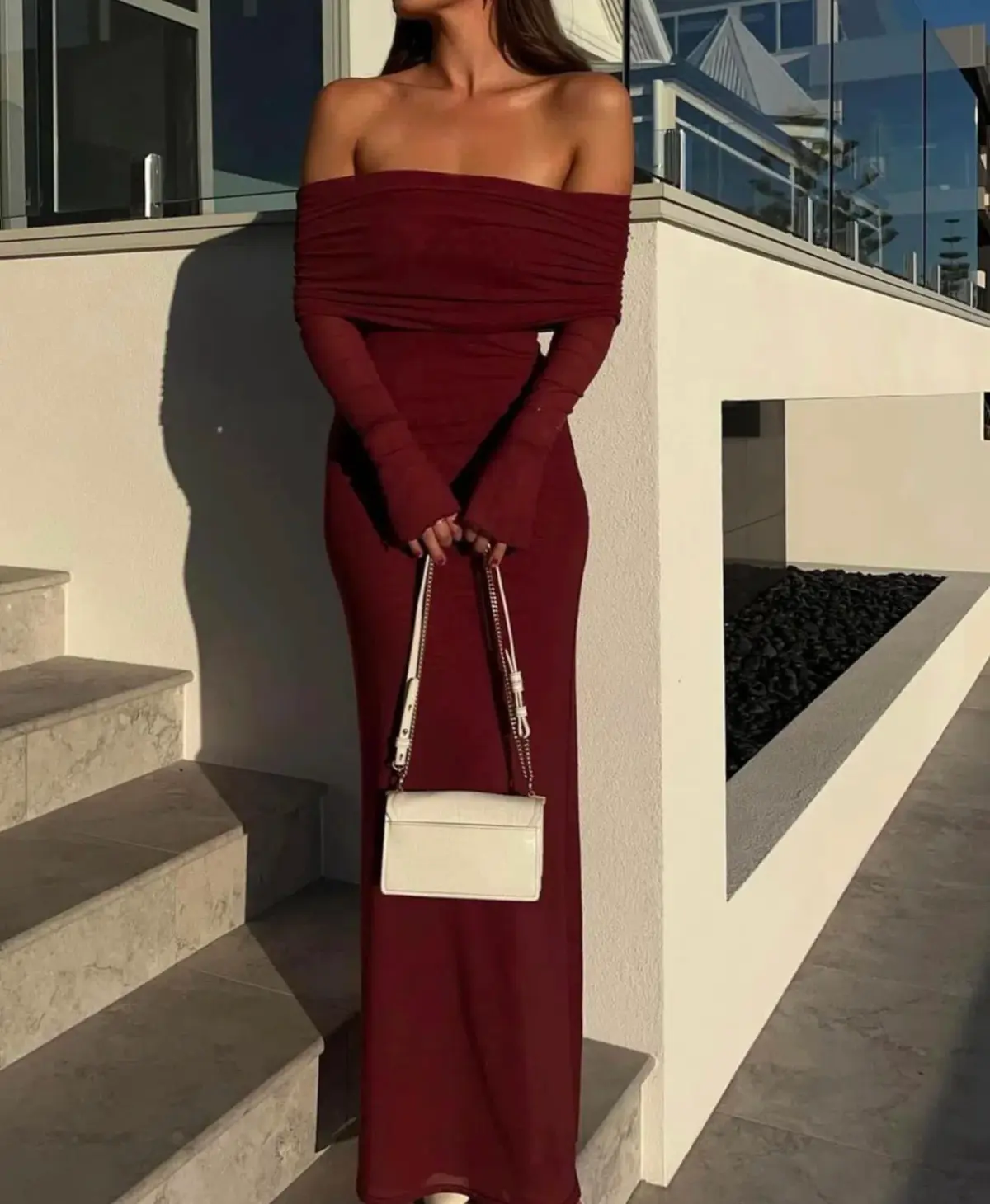 Meshki Josie Maxi Dress Wine Size XS/Au - Image 1