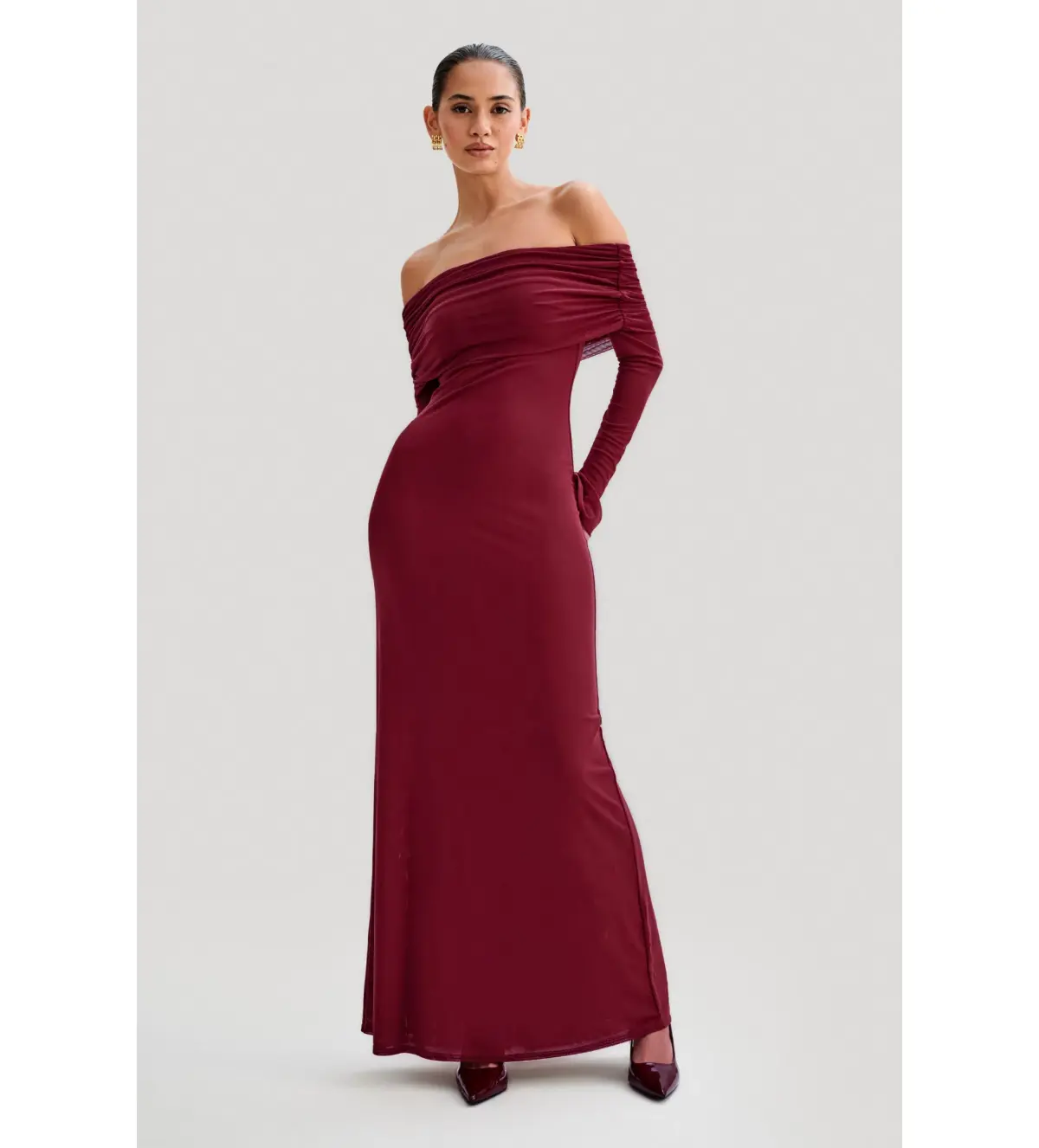 Meshki Josie Maxi Dress Wine Size XS/Au - Image 5