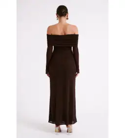 Meshki Josie Maxi Dress Dark Brown Size Small /AU 8 for rent on The Volte - image 2