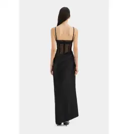 Sir the Label Dunya Draped Gown Black Size AU 10 for rent on The Volte - image 3