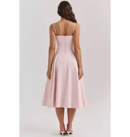 House Of CB Samaria Corset Midi Dress Ballerina Pink Size XS / AU 6 for rent on The Volte - image 4