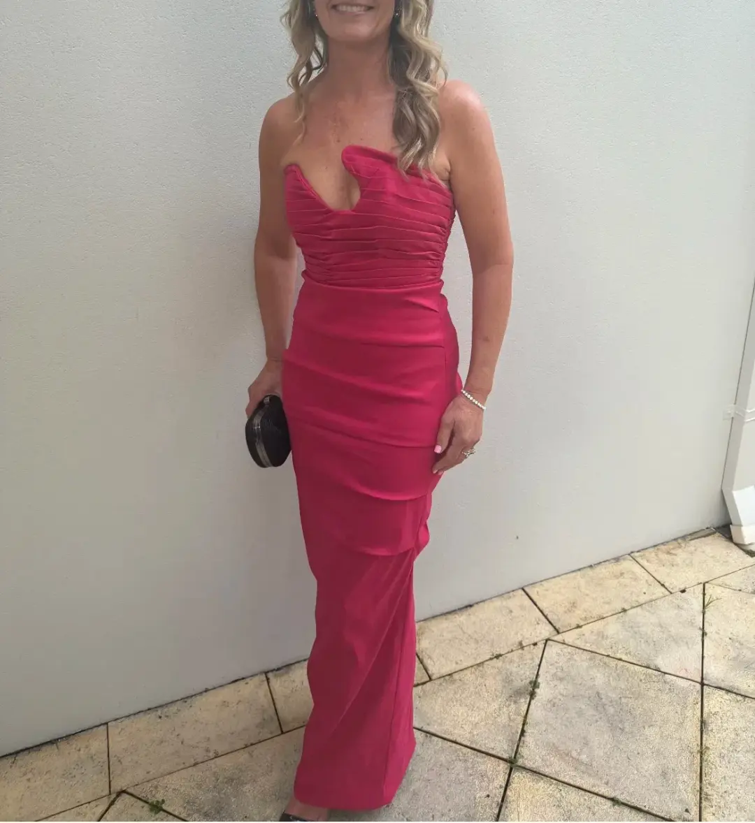 Rachel Gilbert Cheri Gown Watermelon Size AU 10 for rent on The Volte - main image