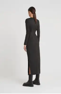 Sir the Label Maxe Black Long Sleeve Cutout Waist Midi Dress size 0 for rent on The Volte - image 5