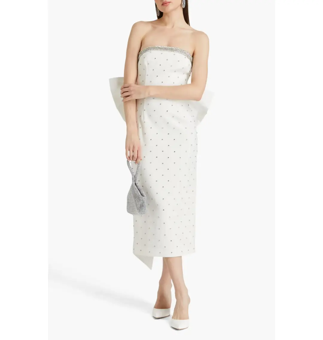 Rebecca Vallance Alpine Midi Dress White Size AU 8 for rent on The Volte - main image