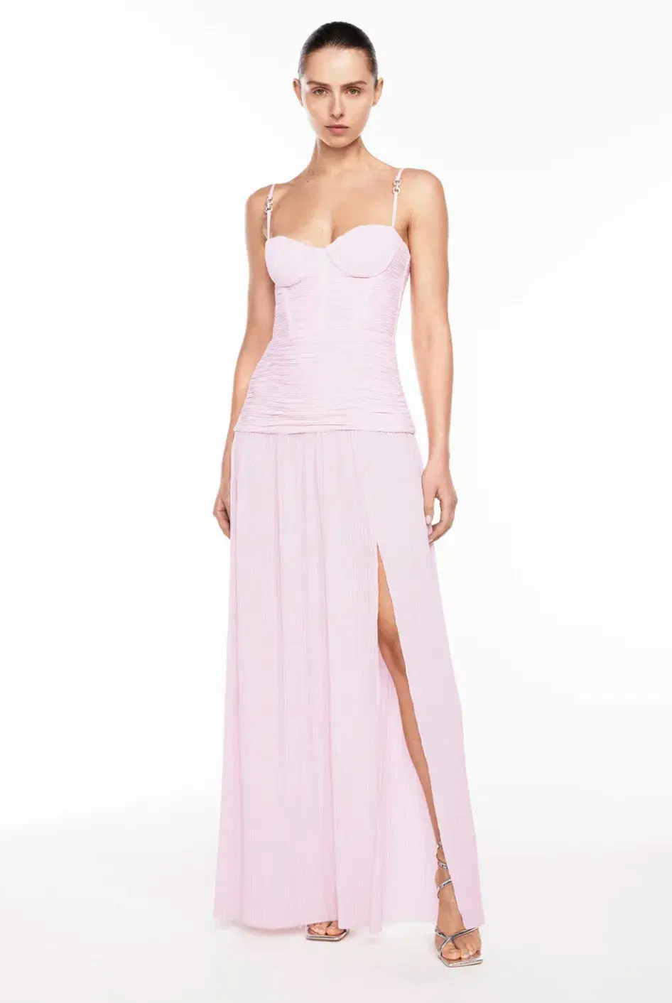 Manning Cartell Double Time Pleat Dress Hydrangea Pink Size 12 for rent on The Volte - main image