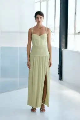 Manning Cartell Double Time Pleat Dress Pistachio Size 10 for rent on The Volte - image 1