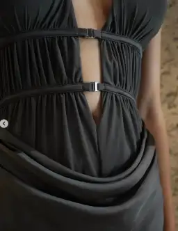 Misha Celine Satin Maxi Dress Pewter Size 10 for rent on The Volte - image 6