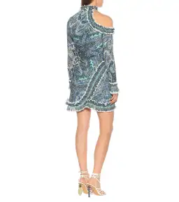 Zimmermann Moncur Asymmetric Mini Dress Print 0 for rent on The Volte - image 2