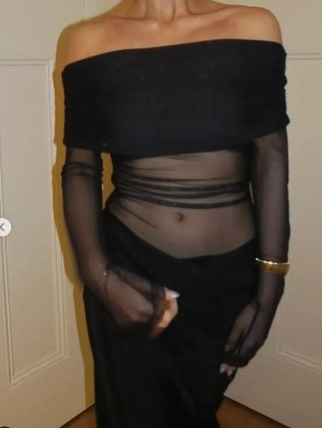 Benni Yasmin Off Shoulder Dress Black Size 12 for rent on The Volte - main image