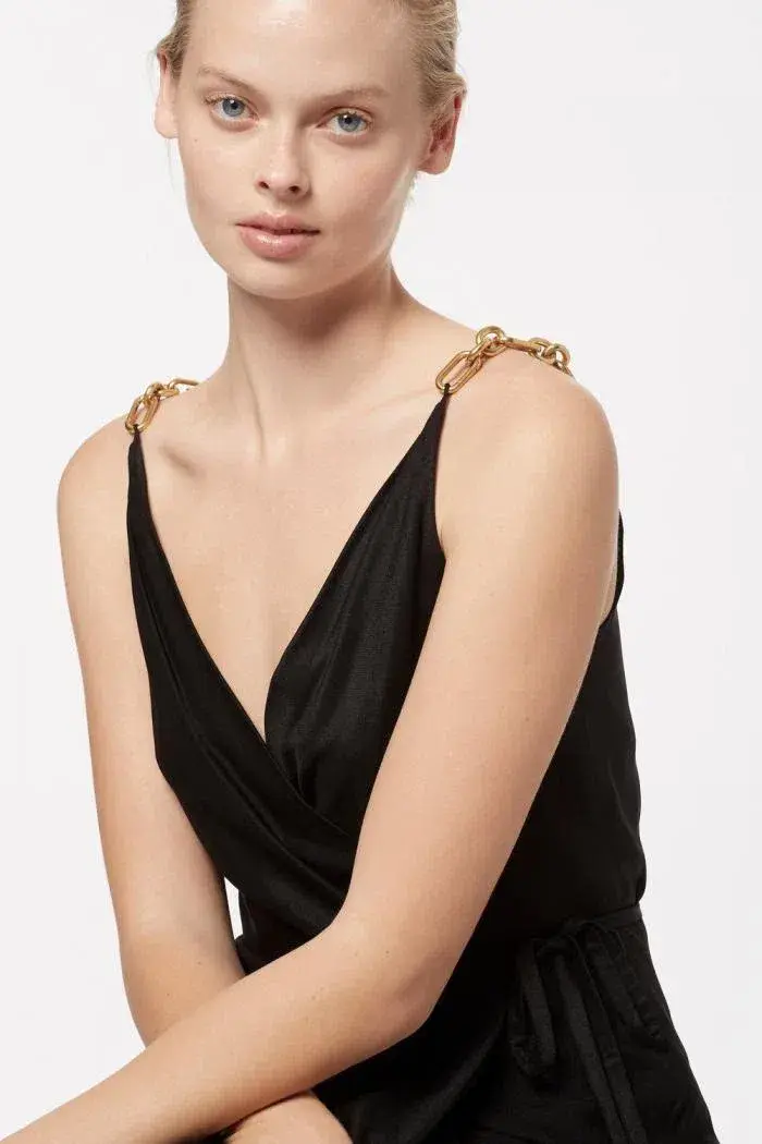 Manning Cartell The Asymmetrical Games Wrap Dress Black Size 14 - Image 2