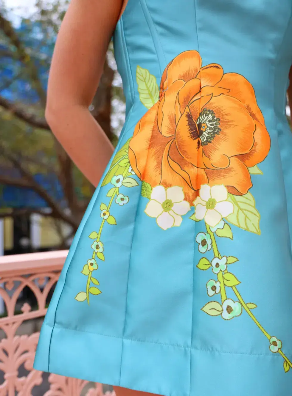 Alemais Regent Jade Mini Dress Floral Size 12 for rent on The Volte - main image