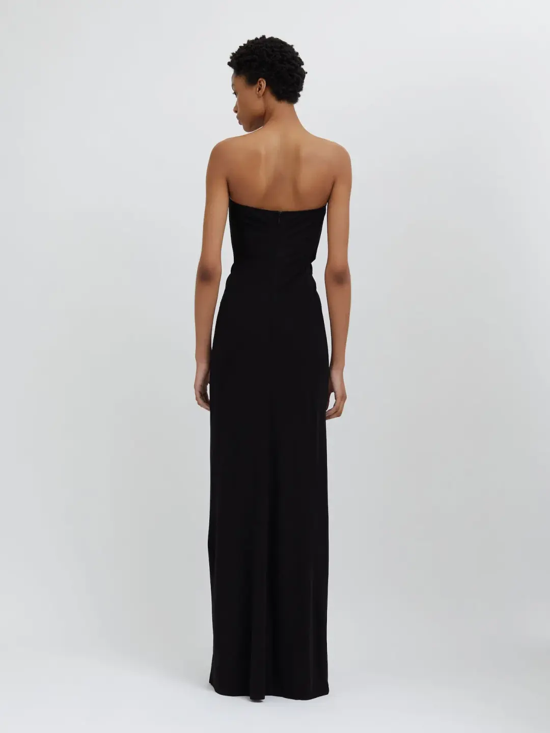 Christopher Esber Arced Palm Strapless Dress Black Size 8 for rent on The Volte - main image