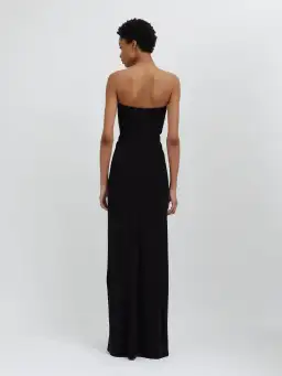 Christopher Esber Arced Palm Strapless Dress Black Size 8 for rent on The Volte - image 3