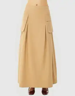 Find Me Now Cargo Pleated Maxi Skirt Beige Size 10 for rent on The Volte - image 5