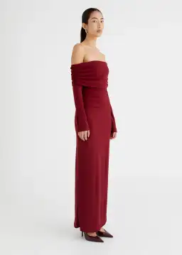 BENNI Lorena Maxi Dress Wine Size 8 for rent on The Volte - image 2