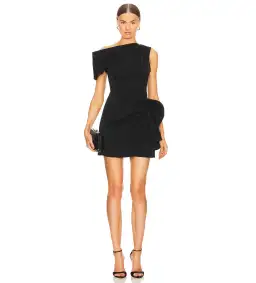 Acler Eddington Mini Dress Black Size 8 for rent on The Volte - image 1