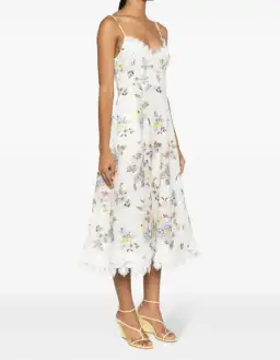 Zimmermann Appliqué Picnic Dress Blue Floral Size 1/Au 10 for rent on The Volte - image 3