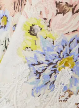 Zimmermann Appliqué Picnic Dress Blue Floral Size 1/Au 10 for rent on The Volte - image 8