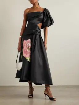 Alemais Regent Noir Gown Black Floral Size Au 6