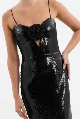 Rebecca Vallance Denise Gown Black Size 8 for rent on The Volte - image 4