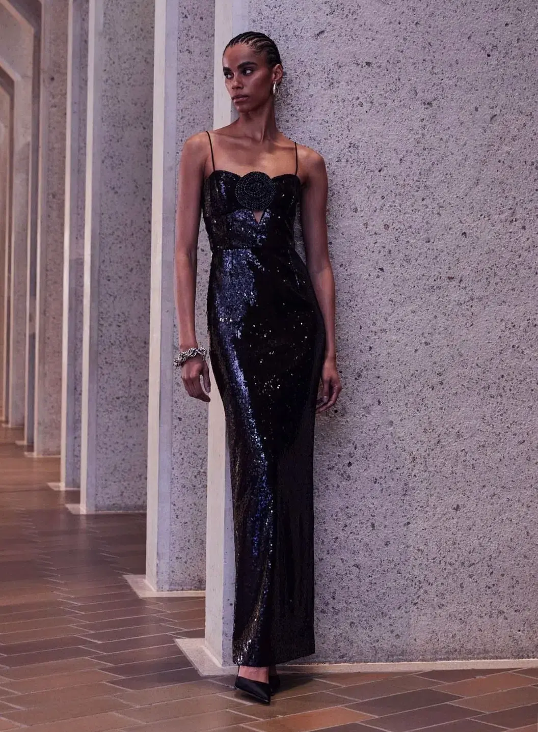 Rebecca Vallance Denise Gown Black Size 8 for rent on The Volte - main image