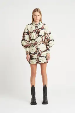 Sir the Label Vivienne Shirt Mini Dress Floral Size 2 / AU 10