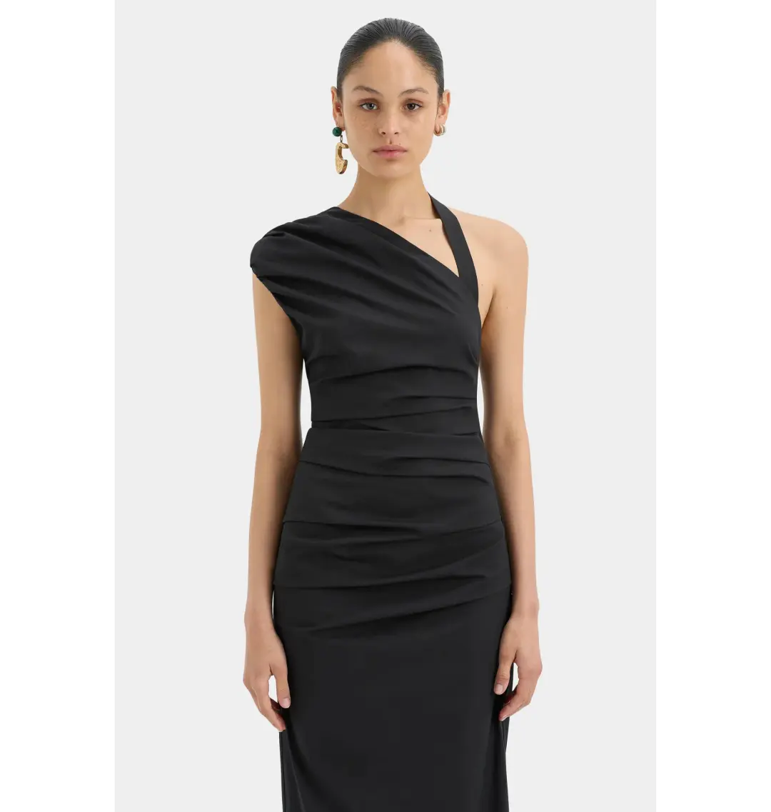 Sir the Label Giacomo Gathered Gown in Black Size Medium / AU 12 for rent on The Volte - main image