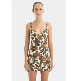 Sir the Label Primrose Ruched Mini Dress Ivory Tapestry Floral Size AU 8 for rent on The Volte - image 2
