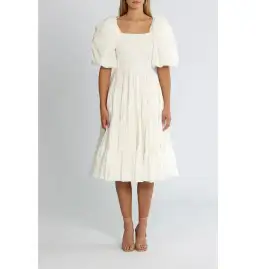 Aje Cherished Midi Dress White Size AU 8 for rent on The Volte - image 1