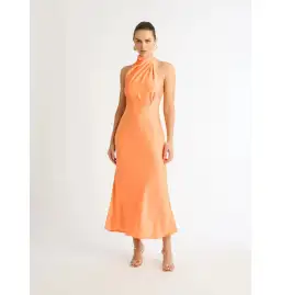 Sheike Jasmine Midi Dress Coral Size AU 6