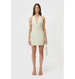 Camilla and Marc Petra Mini Dress Pistachio Grey Size AU 6