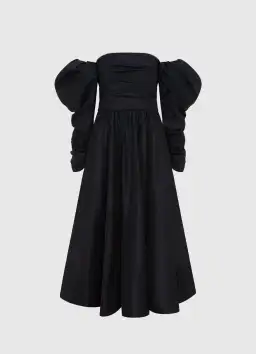 Leo Lin Madison Bustier Midi Dress Ebony Size 12 for rent on The Volte - image 1