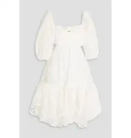 Zimmermann Cutout Broderie Anglaise Linen Mini Dress White Size 1 / AU 10 for rent on The Volte - image 3