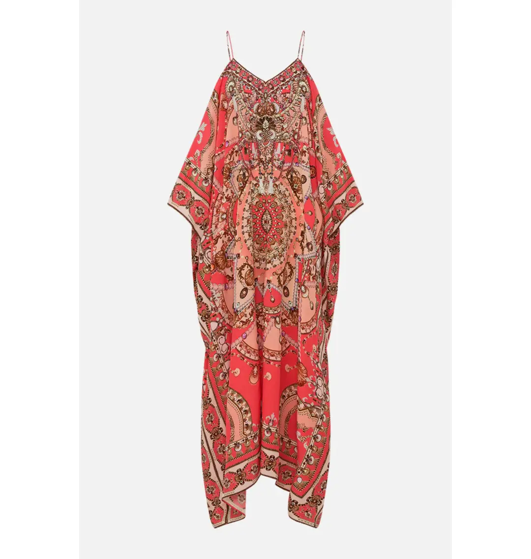 Camilla The Shell Games Shoestring Strap Kaftan Print One Size for rent on The Volte - main image